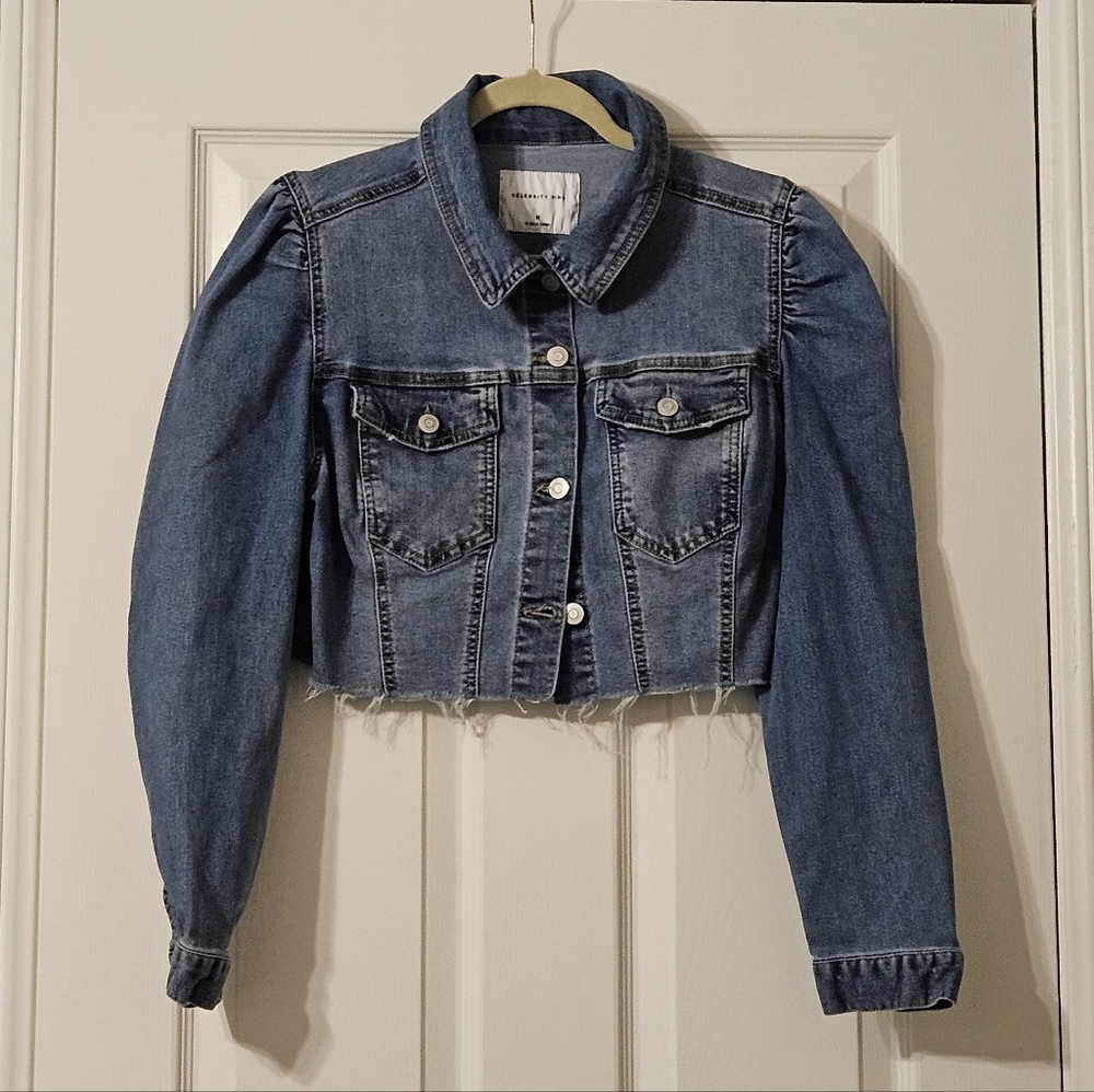 Celebrity Pink Blue Denim Jacket